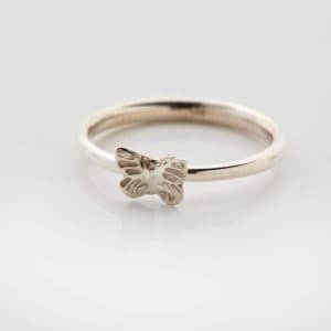 sterling silver butterfly ring stacking ring