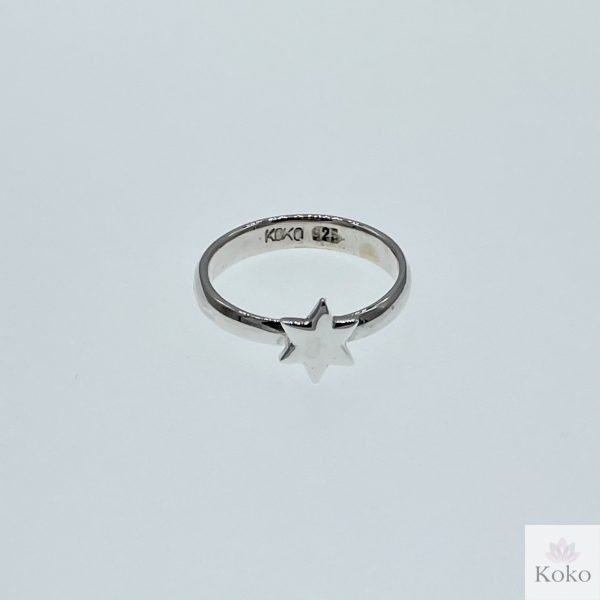 star sterling silver ring stacking ring
