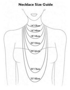 Necklace length size guide