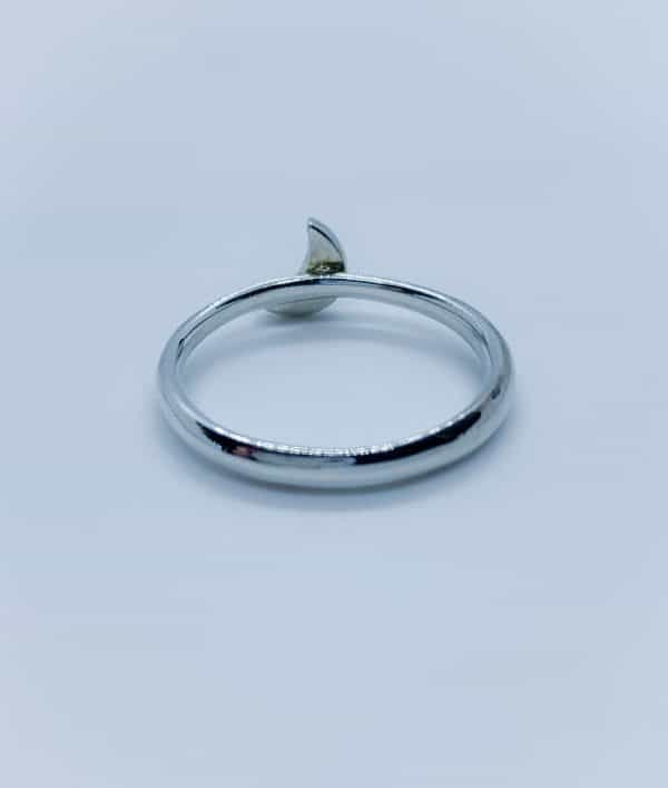 Sterling silver moon stacking ring