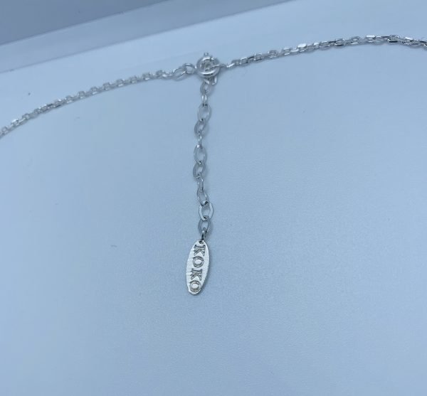 Sterling silver extender chain on koko jewellery necklace