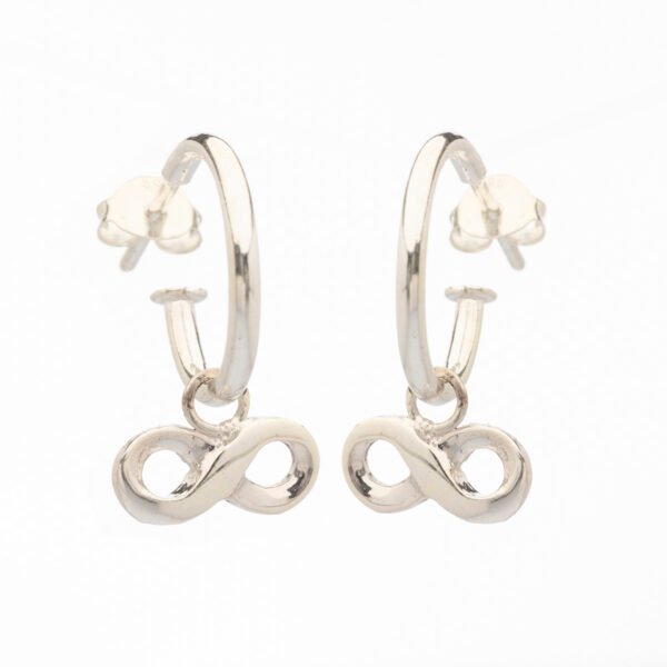 Infinity hoop earrings